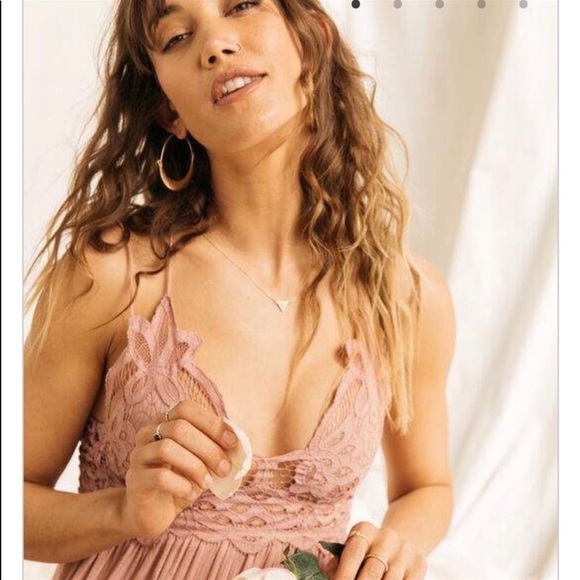 NWT Free People Adella mini mauve light pink lace dress BLOGGER'S FAVE! - Picture 7 of 14